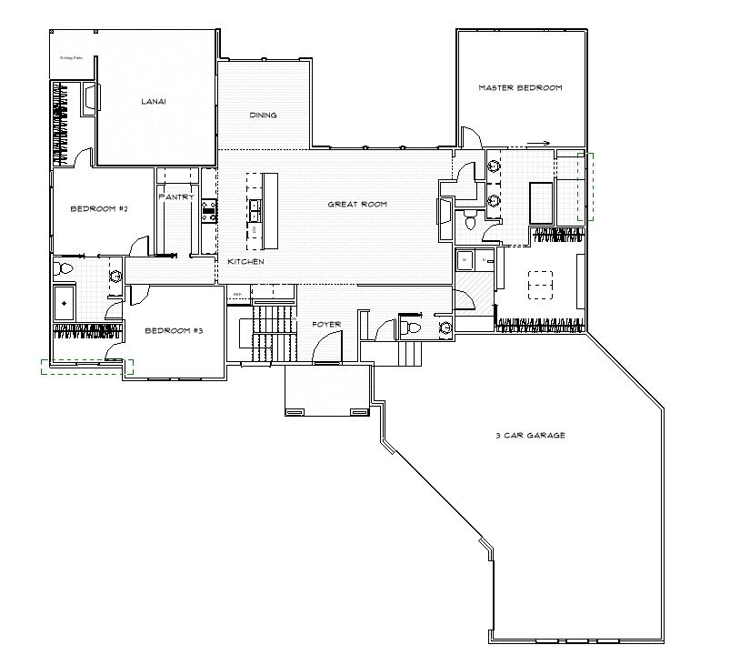 Cozumel Wichita Custom Home Floor Plan, Floor Plans With Bowling Alley